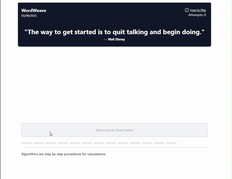 Selecting words from the paragraph to build a prompt